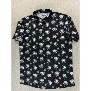 Full‎ Wedge Pineapples Performance Short Sleeve Golf Polo Shirt (Men's XL) Black